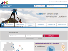 Tablet Screenshot of leben-mit-cml.de